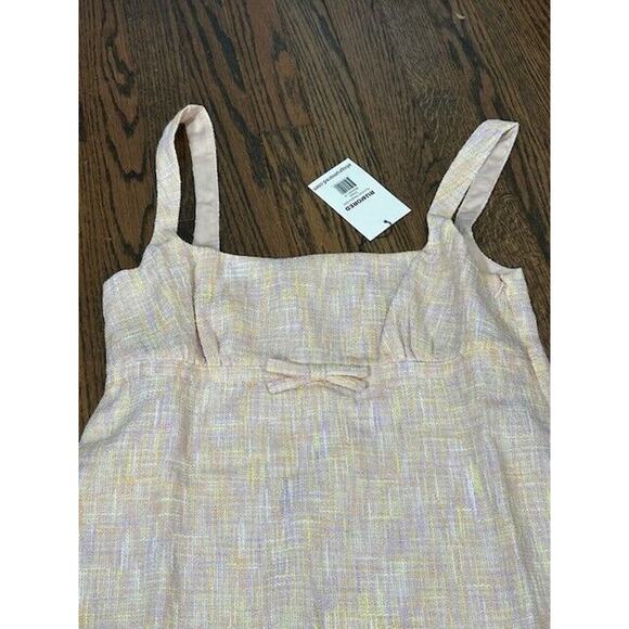 Rumored Womens Summer Heights Mini Dress Tweed Square Neck Sherbet Size 8 NWT - Picture 5 of 11